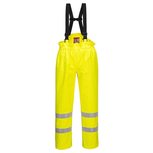S780 - Pantalón de alta visibilidad sin forro, resistente a la llama y antiestático Bizflame Lluvia