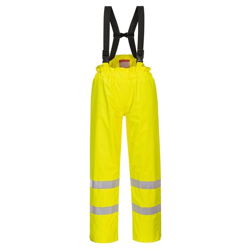 S781 - Pantalón de alta visibilidad con forro, resistente a la llama y antiestático Bizflame Lluvia