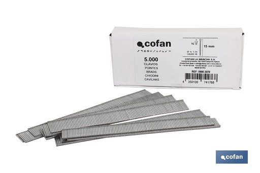 [09002070] CAJA DE CLAVOS TG/15 - 1 x 1,25 (5.000 PCS)