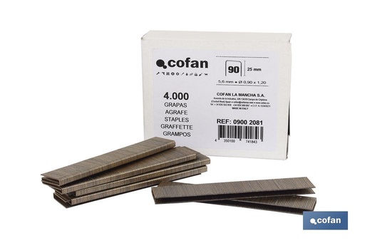 [09002081] CAJA DE GRAPAS 90/25mm (5.000 PCS)