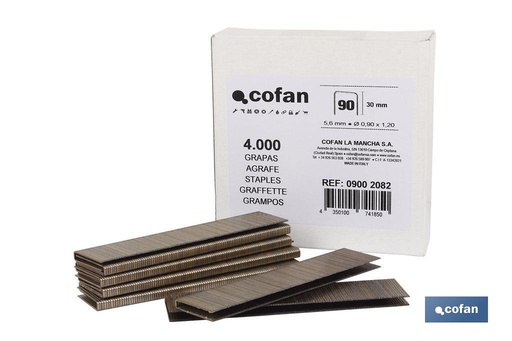 [09002082] CAJA DE GRAPAS 90/30mm (5.000 PCS)